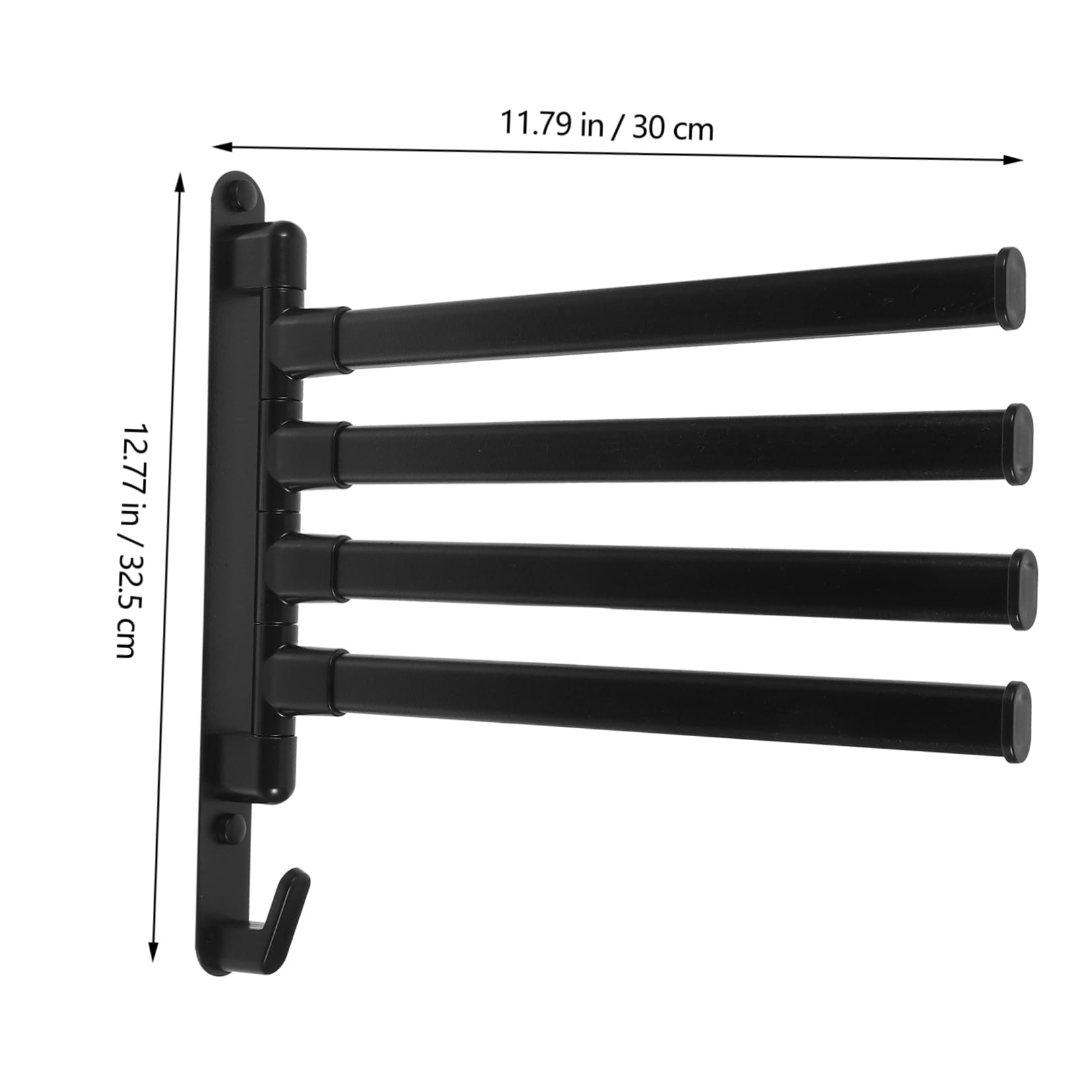 Amosfun Rotating Towel Shelves Hand Towel Racks for Bathroom Towel Hanging Shelf Hand Towel Holder Towel Rack for Kitchen Bathroom Towel Holders Towel Rod Black Stainless Steel