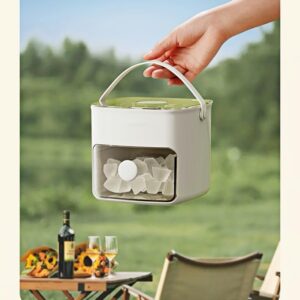 Portable Ice Maker, Countertop Ice Cube Machine with Clear Window, White