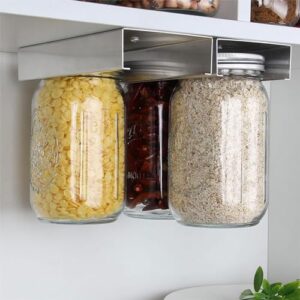 SYJHHWGS 2Pcs/Set Stylish Sealing Jar Rack Can Holder Stand for Hanging Kitchen Shelves and Under Cabinets Storage Solution