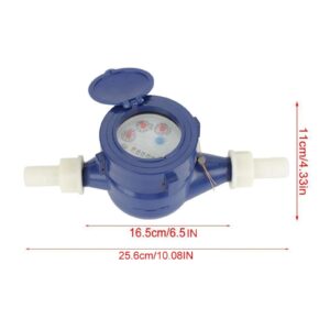 XAXAX Water Flow Meter, Water Meter Water Flow Meter， 15mm 1/2 Inch Cold Water Meter for Garden & Home Use Wet Table Measuring Tool,Gallon, QTS, PTS, L, m³