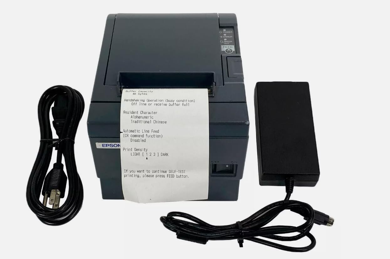 Epson TM-T88III POS Thermal Receipt Ticket Printer Parallel, Bundle with AC Adapter