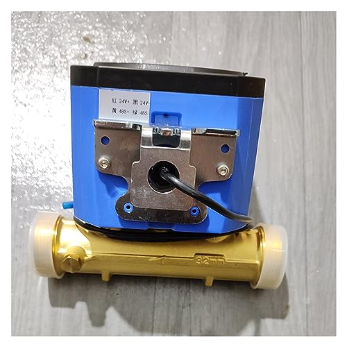 XAXAX Water Flow Meter, ASW-1 Ultrasonic Liquid Flow Meter, RS485/USART Small Diameter DN15-40mm Threaded Connection Copper Pipe Smart Watermeter,Gallon, QTS, PTS, L, m³(DN40)