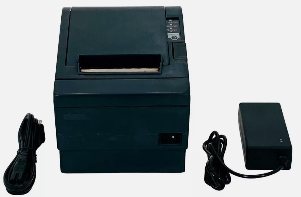 Epson TM-T88IIIP POS Compact Thermal Receipt Printer Serial, Bundle with AC Adapter