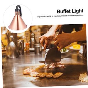 BUGUUYO 1pc Food Warmer Lamp Dome Reptile Light Reptile Lamp Hanging Light Fixtures Hot Lamp for Food Warmer for Parties Buffets Catering Food Catering Lamps Food Metal