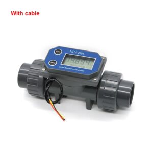 dn25-80 turbine flow meter electronic lcd digital display flowmeter zjlcd-bt01 pvc pipe liquid water for farm/garden irrigation(dn80,without cable)