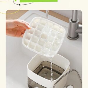 Portable Ice Maker, Countertop Ice Cube Machine with Clear Window, White