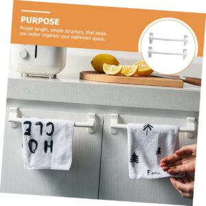 TINEASUR 2 Pcs Door Hook Wall Mounted Towel Racks Bathroom Towel Bars Kitchen Towel Holder Black Towels Over Door Towel Mounted Towel Holder Bar Cabinet Bath Towel Bars White Abs