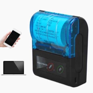 Walfront Pocket Inkless Thermal Printer, Mini Portable Photo Printer, Clear HD Picture Quality, Fast Printing Speed, Portable Mini Photo Printer for Home Traveling Office