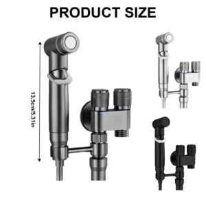 Handheld Bidet Sprayer With Double Outlet Valves Kitchen Bathroom Faucet Bidet Attachment Toilet Accessories Enduring