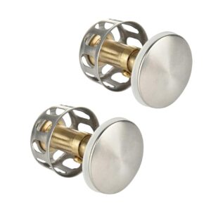 ethzzle 2pcs sink bath tub drain sink drain stopper sink filter strainer bathtub filter clicker clack sprung up drain no vanity sink all copper plus 304