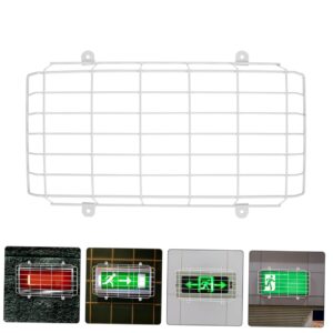 2pcs School Evacuation Sign Exit Sign Cage Guard Light Switch Covers Guard Emergency Signal Damage Stopper Exit Sign Protective Cover Exit Sign Wire Cover Exit Sign Wall Cover Iron BESPORTBLE