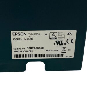 Epson TM-U220B Dot Matrix POS Receipt Ticket Printer USB M188B, Bundle with AC Adapter