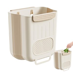 wall mounted garbage can - foldable wall mount trash bin | portable garbage bin under sink | space-saving trash container | kitchen garbage can for bathroom, bedroom, kitchen and offices