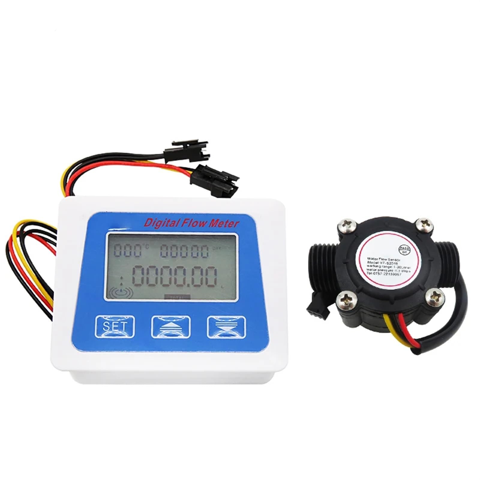 Smart Electronic Water Meter Low Power Consumption Digital Display Flowmeter Battery Powered DC5V