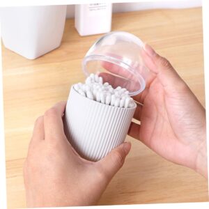 LIFKICH Box Apothecary Jars Table Toothpick Case Powder Puff Container Magnetic Travel Containers Wine Bottle Neoprene Tabletop Organizer Cotton Container with Lid Cotton Pads Holder White