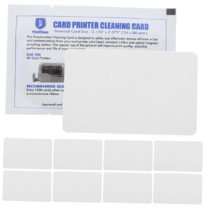 kallory 10pcs reusable cleaning cards terminal all purpose cleaner card reader machine cleaning cards credit card machine cleaning card cleaning card reusable pvc white