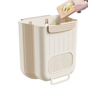 Wall Mounted Garbage Can - Foldable Wall Mount Trash Bin | Portable Garbage Bin Under Sink | Space-Saving Trash Container | Kitchen Garbage Can for Bathroom, Bedroom, Kitchen and Offices