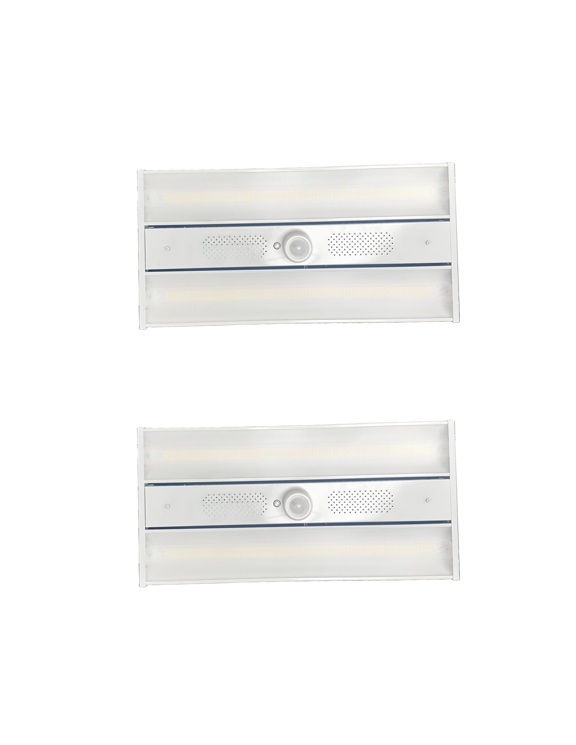 E2 LIGHTING Linear High Bay LED Shop Lights, 2x4 with Motion Sensor & Emergency Battery Backup, 2 Pack 220W LED High Bay Lights for Warehouse & Shop, 5000K High Bay Lights