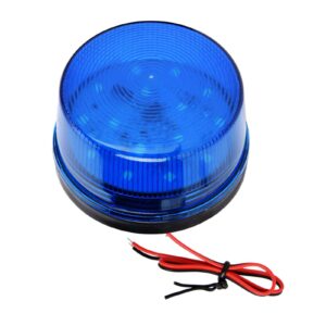 Blue Flashing Light, Red 12 Volt Security Alarm Strobe Light, 8X8X8, 12V, Blue Strobe Light, Emergency Alarm, Warning Signal, Flashing Light Without Sound