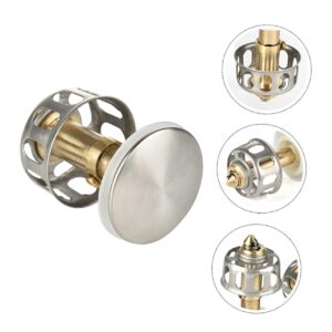 ETHZZLE 2pcs Sink Bath Tub Drain Sink Drain Stopper Sink Filter Strainer Bathtub Filter Clicker Clack Sprung Up Drain No Vanity Sink All Copper Plus 304