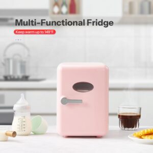 Yabano Small refrigerator KM-14-pink with handle