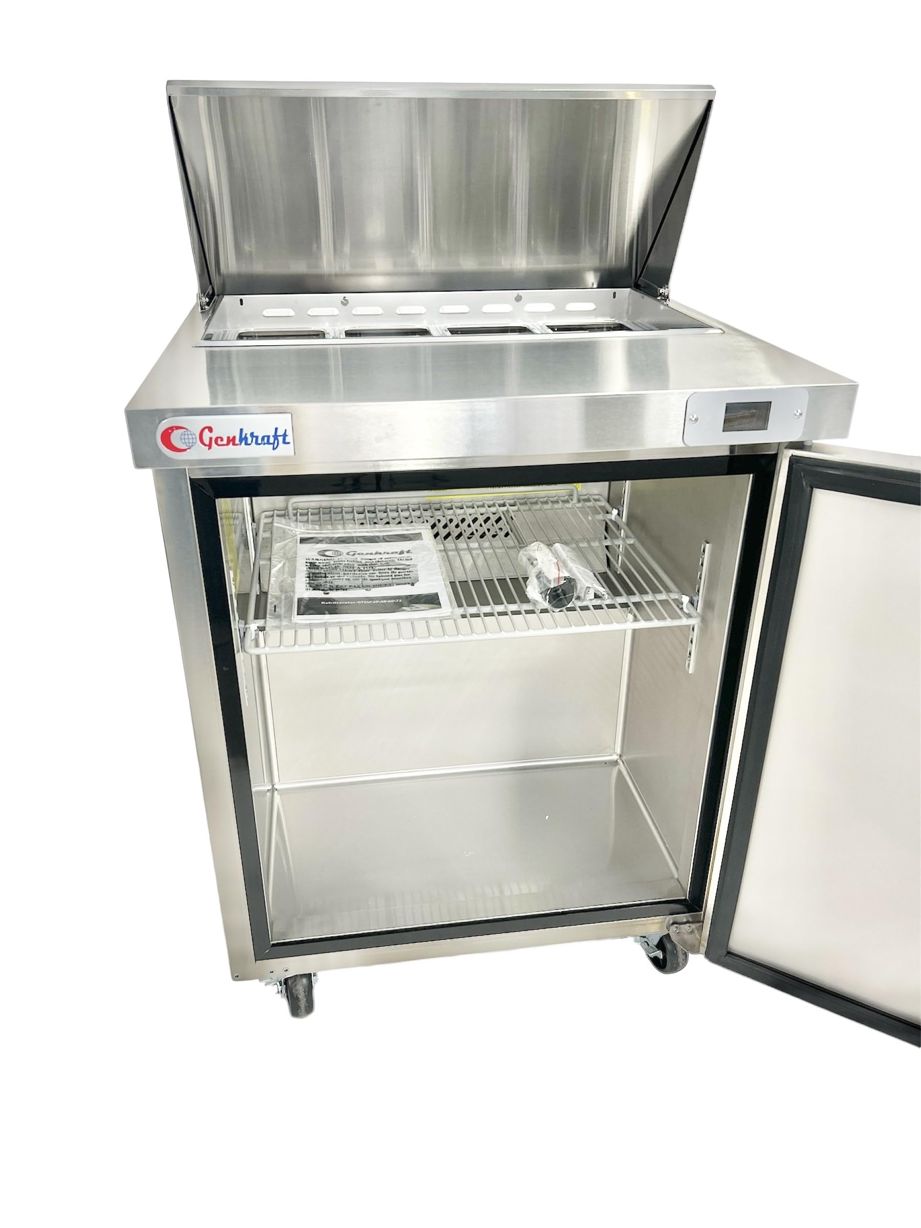 GenKraft Commercial Refrigerated - Sandwich/Salad Prep Table 29" GTSSP-29, 8 pan Capacity Used in Restaurants, Food Trucks, Fast Food Shops etc.