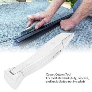 Carpet Hook Tool, PVC Plastic Flooring Cutting Knife with Locking Screw Compatible with Standard Utility and Concave Hook Blades