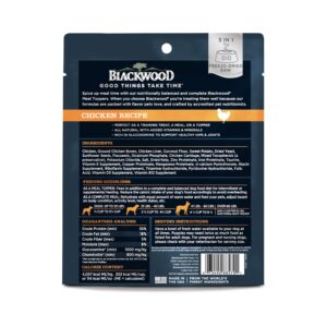 Blackwood Dog Food Topper, Chicken Recipe, 8 Ounce, High Protein with Glucosamine, Use as Training Treat, Meal, or Topper