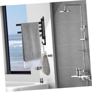 Amosfun Rotating Towel Shelves Hand Towel Racks for Bathroom Towel Hanging Shelf Hand Towel Holder Towel Rack for Kitchen Bathroom Towel Holders Towel Rod Black Stainless Steel