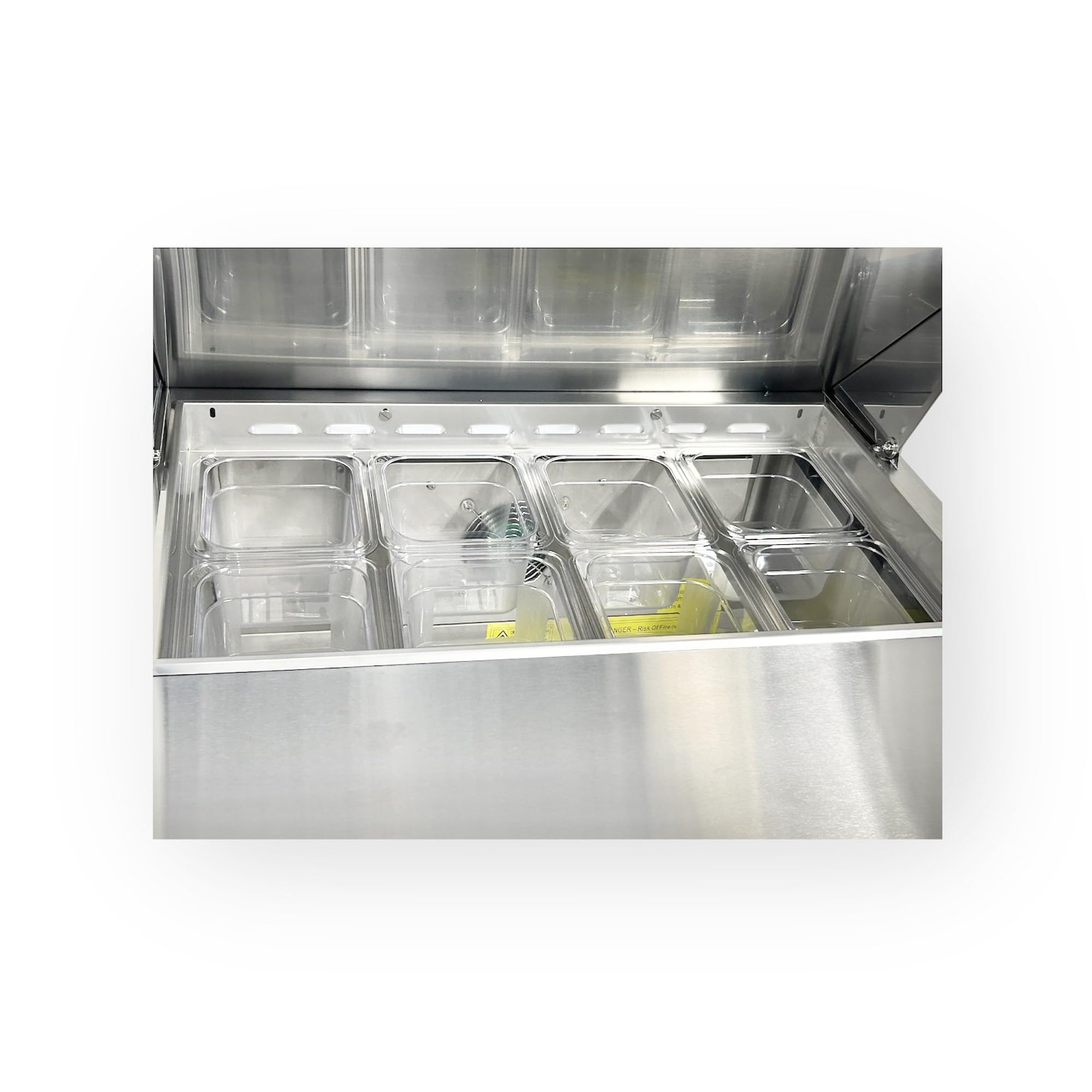 GenKraft Commercial Refrigerated - Sandwich/Salad Prep Table 29" GTSSP-29, 8 pan Capacity Used in Restaurants, Food Trucks, Fast Food Shops etc.