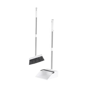 plafope 1 set home cleaning supplies stand up pan standing dustpan pet broom cleaning dustpan kitchen cleaning outdoor flooring garden broom handheld broom cleaning kits stainless steel