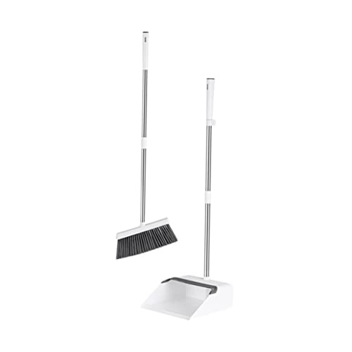 PLAFOPE 1 Set Home Cleaning Supplies Stand up Pan Standing Dustpan Pet Broom Cleaning Dustpan Kitchen Cleaning Outdoor Flooring Garden Broom Handheld Broom Cleaning Kits Stainless Steel