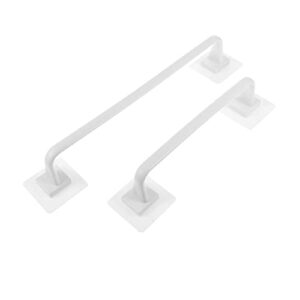 buguuyo 2pcs nail towel rack towel holder self-adhesive towel rack pcs towel rack home towel rack household towel rack towel storage rack bathroom kitchen towel rack pp white