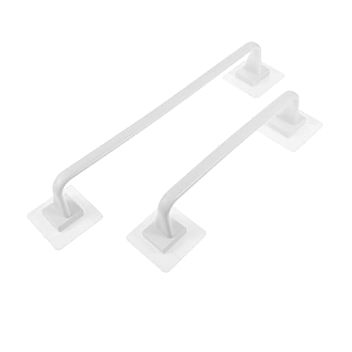 BUGUUYO 2pcs Nail Towel Rack Towel Holder Self-Adhesive Towel Rack Pcs Towel Rack Home Towel Rack Household Towel Rack Towel Storage Rack Bathroom Kitchen Towel Rack Pp White