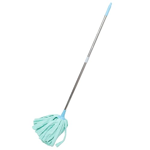 GARVALON Vintage Mop Head Squeeze Mop Head Steam Mop Pad Practical Mop Head Dry Floor Cleaning Mop Mop Flip Mop Refill Commercial Cut End Cotton Mop Dry Mop Pad Green Cloth