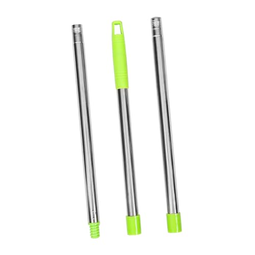 FOMIYES 3 Sets Mop Stick Broom Pole Replacement Mop Handle Fiberglass Broom Mop Pole Replacement Commercial Replacement Mop Pole Palo Pole Tip Rod Mop Handles for Floor Cleaning Plastic