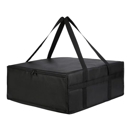 MagiDeal Pizza Carrier Pizza Insulated Bag Professional for Deliveries Grocery Tote Food Delivery Bag for Commercial Outdoor Catering, 50x50x15CM