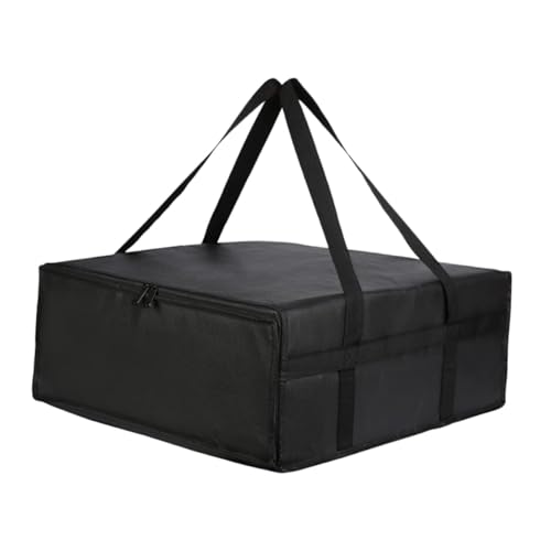 Insulated Delivery Bag Pizza Carrier for Hot and Cold Meal Pizza Warmer Bag Grocery Tote for Picnic Commercial Catering, 50x50x15CM