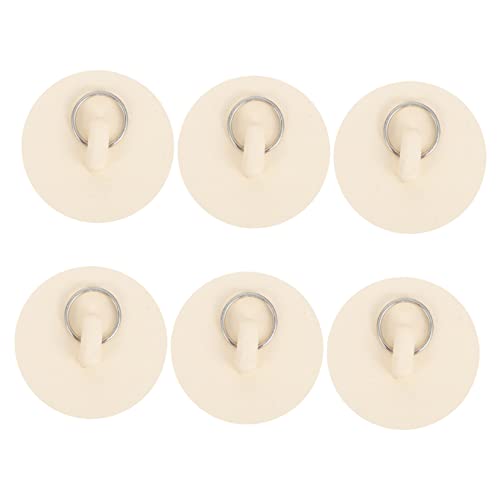 WOONEKY 6pcs Rubber Sink Stopper Kitchen Sink Plug Bath Plugs Drain Stopper Bathroom Drain Cover Bathtub Stoppers Bathroom Sink Stopper Bathtub Drain Bath Tub Stoppers Drain Plug White