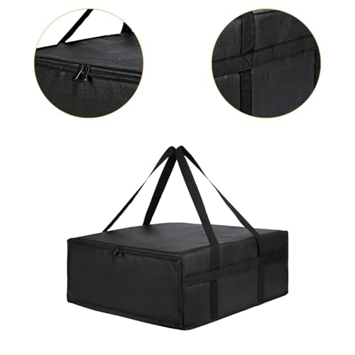 MagiDeal Pizza Carrier Pizza Insulated Bag Professional for Deliveries Grocery Tote Food Delivery Bag for Commercial Outdoor Catering, 50x50x15CM