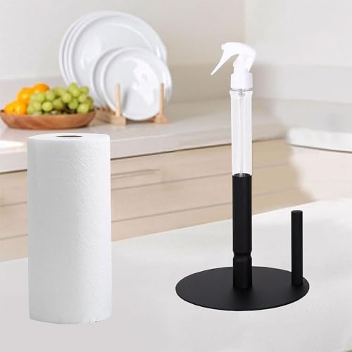 Easy to Install Kitchen Roll Paper and Bottle Convenient and Roll Paper Rack Wall Mount Paper Holder