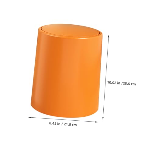 Outanaya Garbage Can Waste Container Desktop Waste Garbage Bin Dog Proofs Trash Bin Vanity Waste Bin Hotel Trash Can Under Desk Trash Can Bathroom Wastebasket Garbage Holder Plastic Orange