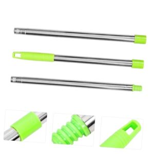 FOMIYES 3 Sets Mop Stick Broom Pole Replacement Mop Handle Fiberglass Broom Mop Pole Replacement Commercial Replacement Mop Pole Palo Pole Tip Rod Mop Handles for Floor Cleaning Plastic