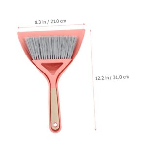 1 Set Broom Dustpan Set Pans Ceiling Fan Shovel Piso Car Cleaning Brushes Whisk Escobas Tiny Desktop Cleaning Supplies Household Cleaning Brush Mini Broom Mini Dustpan Plastic Pink Gogogmee