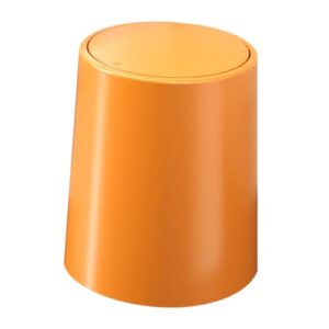 outanaya garbage can waste container desktop waste garbage bin dog proofs trash bin vanity waste bin hotel trash can under desk trash can bathroom wastebasket garbage holder plastic orange