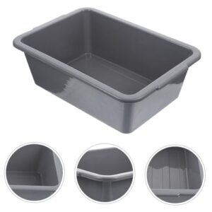 CRILSTYLEO 2pcs Box Storage Basket Food Storage Bin Vegetable Tote Tub Dish Basin Food Washing Bowl Food Service Bus Commercial Bus Tub Restaurant Wash Basin Commercial Tote Tub Grey Pp