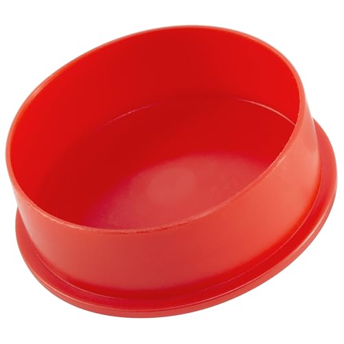 Caplugs EC-4 EC Series – Plastic Cap for Threaded Connectors, 40 Pack, Red LD-PE, Nominal Thread Size 1/4" Flanged, Protective Closures, Dirt and Moisture Seals, Finishing, Masking, Easy Removal