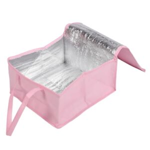 showeroro cake insulation bag deliveries insulated bag with handle deliverys insulated take out bag door insulated food carrier insulated food bag food bag for takeout non-woven bags pink