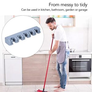 Kelepu Mop Broom Holder Multifunctional Space Saving Rack Kitchen Bathroom Garden Garage Organizer (Type A)