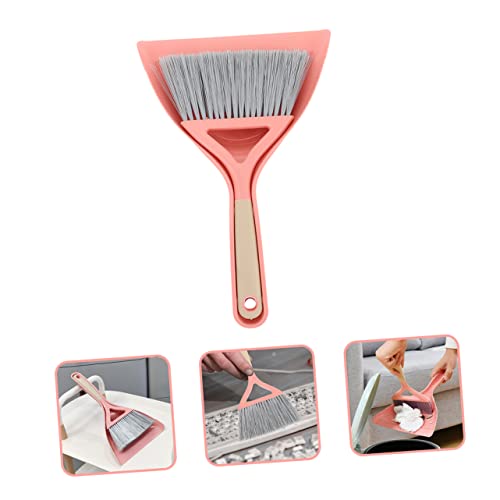 1 Set Broom Dustpan Set Pans Ceiling Fan Shovel Piso Car Cleaning Brushes Whisk Escobas Tiny Desktop Cleaning Supplies Household Cleaning Brush Mini Broom Mini Dustpan Plastic Pink Gogogmee